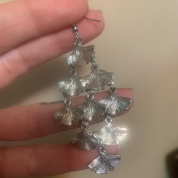 ginkgo leaf earrings - Picture 2 of 4